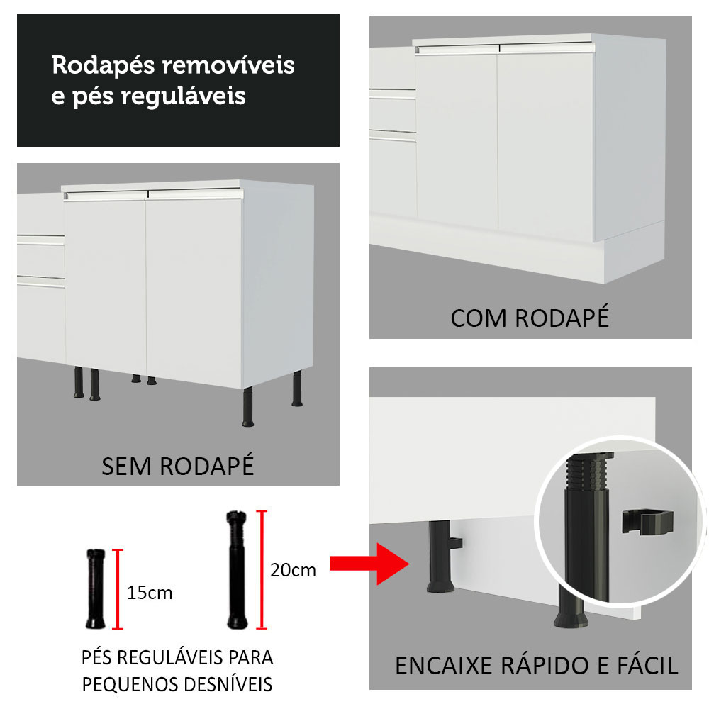 Cocina Integral Completa Modular Madesa Glamy 399cm BB 02