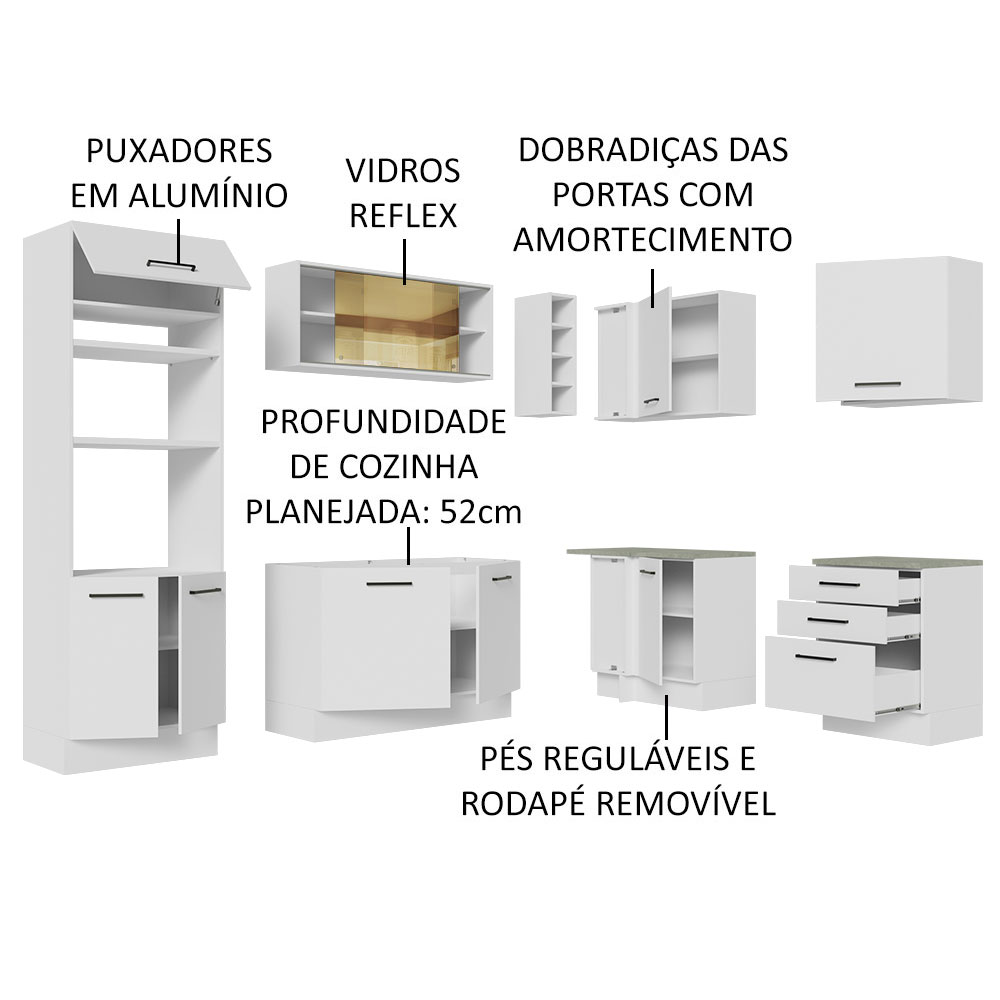 Cocina Integral Completa Modular Madesa Agata 399cm BB 01