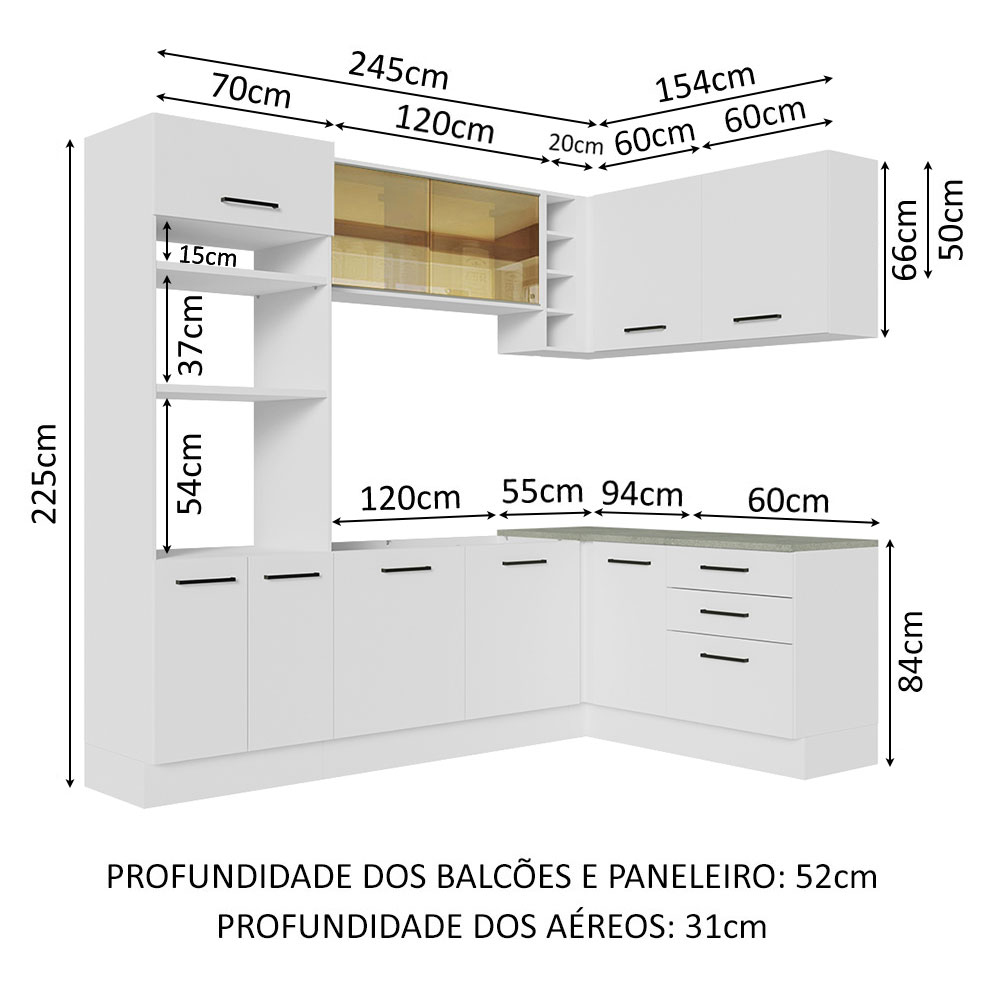Cocina Integral Completa Modular Madesa Agata 399cm BB 01