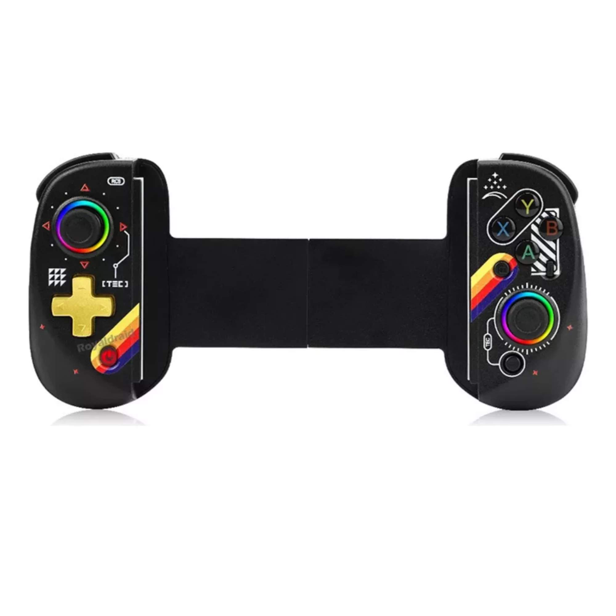 Control Gamepad Bsp D8 Joystick Rgb Hall Efect Para iPhone Android Nintendo Switch Ps3 Ps4 Ps5 Color Negro Starfield