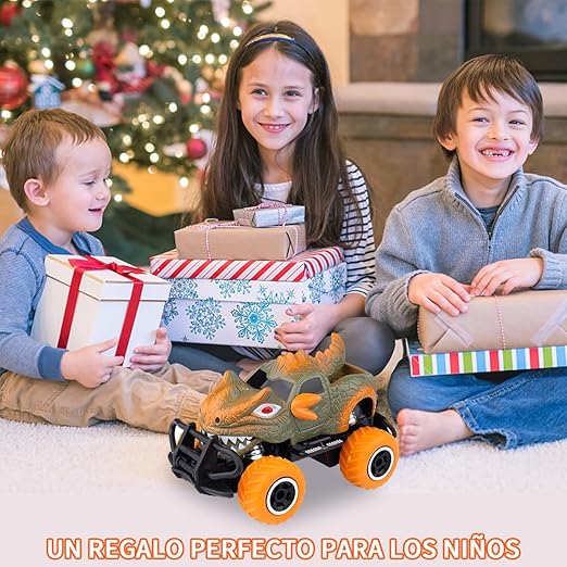 YCQYNHQ Carro de Control Remoto Dinosaurios, Carros de Control Remoto 4x4 Todo Terreno, Juguetes de Dinosaurios para Niños Mayores de 4 años, Regalos para el Día del Niño y el Cumpleaños.