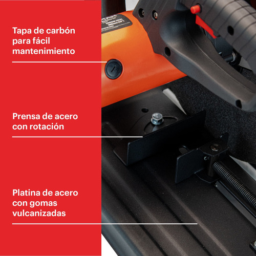 Sierra Cortadora Metal Trozadora 14 Pulgadas 2400w Color Negro.