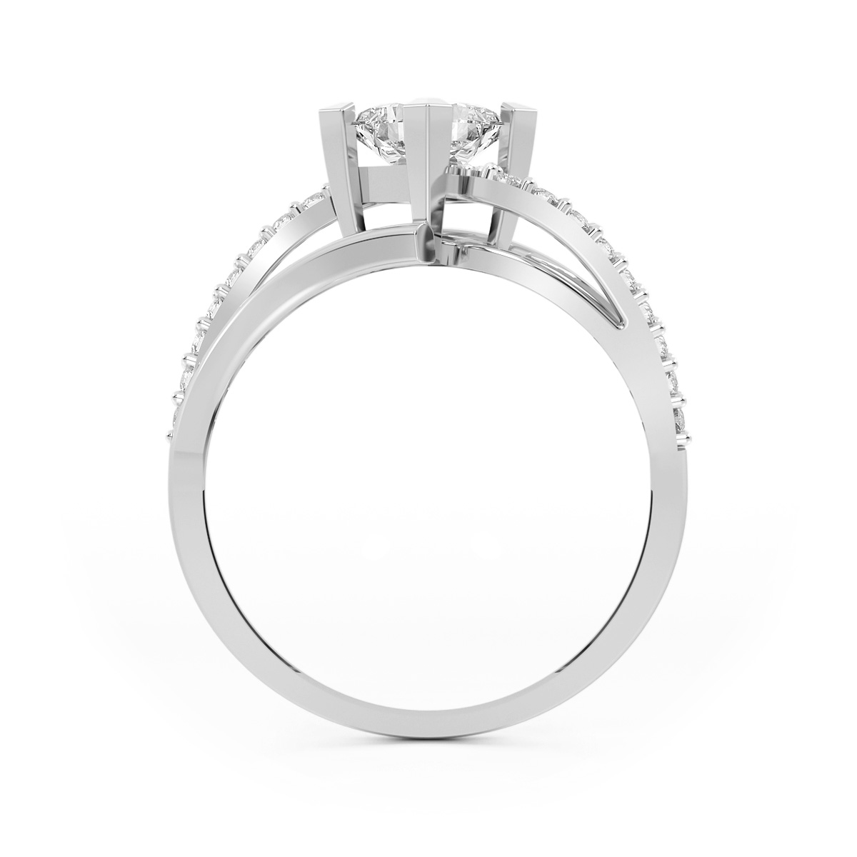 ANILLO DE COMPROMISO 10K ORO BLANCO CON PIEDRA PRINCESS ABBA JOYAS.