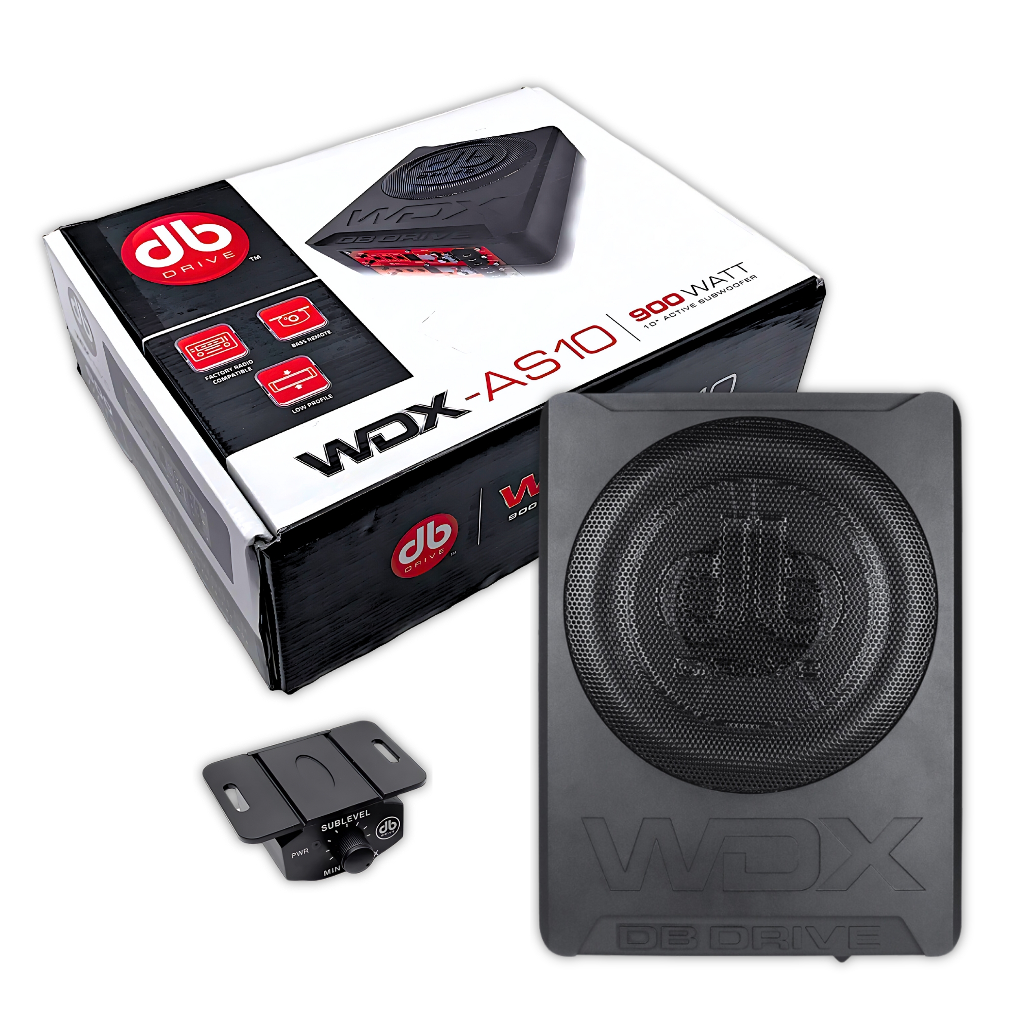 Subwoofer Amplificado DB Drive WDXAS10 900W 10 PLG 4 Ohms