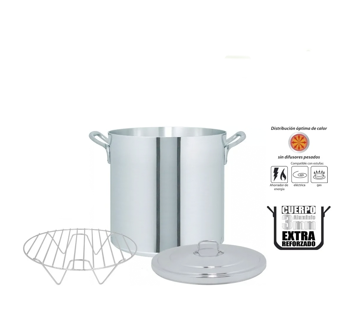 Vaporera Olla 50  Litros ,  Triple Fuerte, Prodom