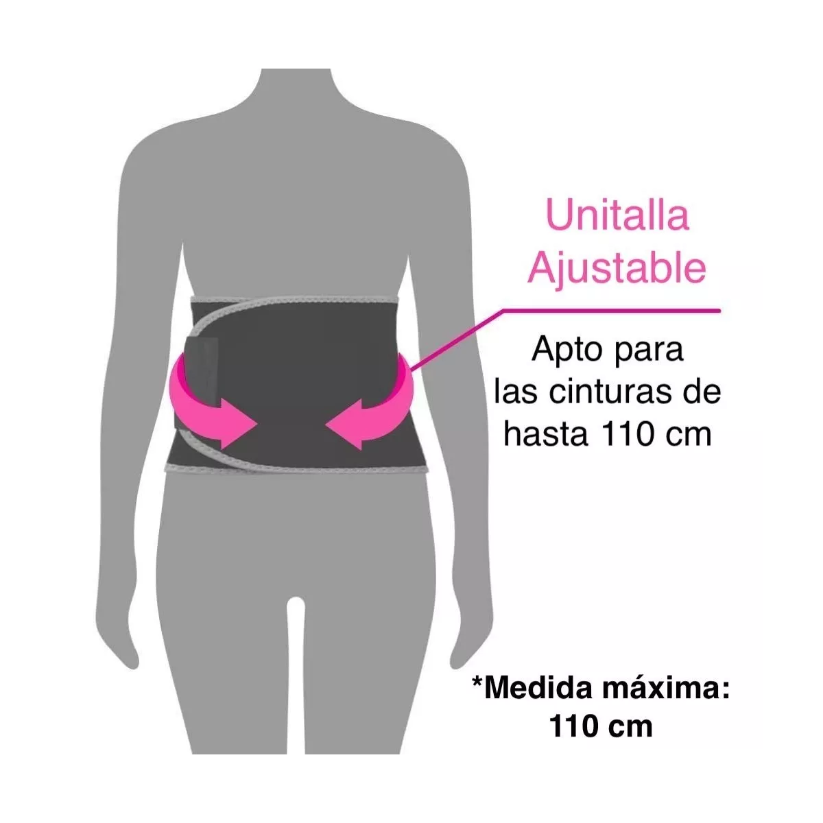 Faja Reductora Ejercicio Sudoracion Termica Moldeadora Gym Rosa/Negro.