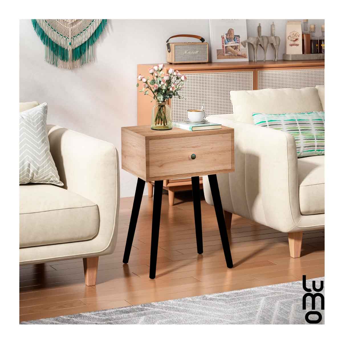 Buro Para Recamara Mesa de Noche Moderno minimalista.