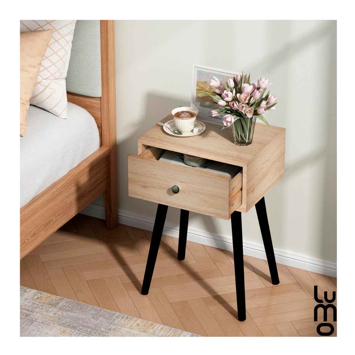 Buro Para Recamara Mesa de Noche Moderno minimalista.