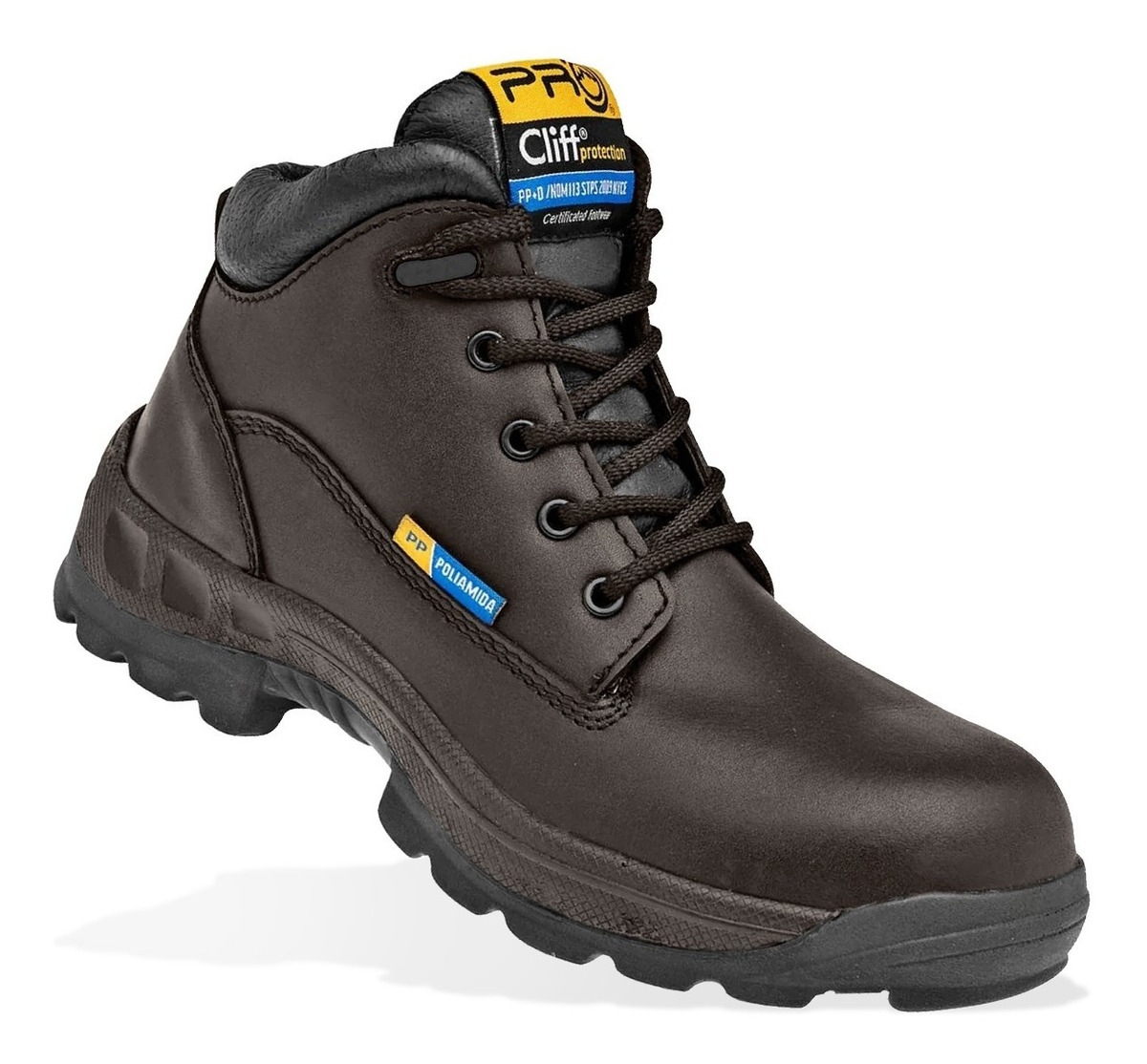 Bota De Seguridad Industrial Dieléctrica Cliff 330 Color Cafe.