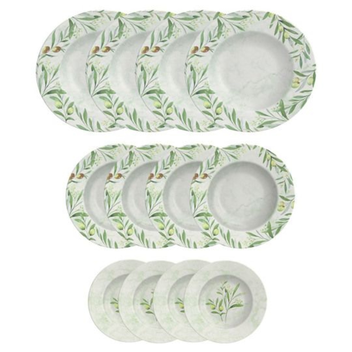 Vajilla Tramontina 32300/353 Oliva Para 4P / 12 Pzas ENDY8.