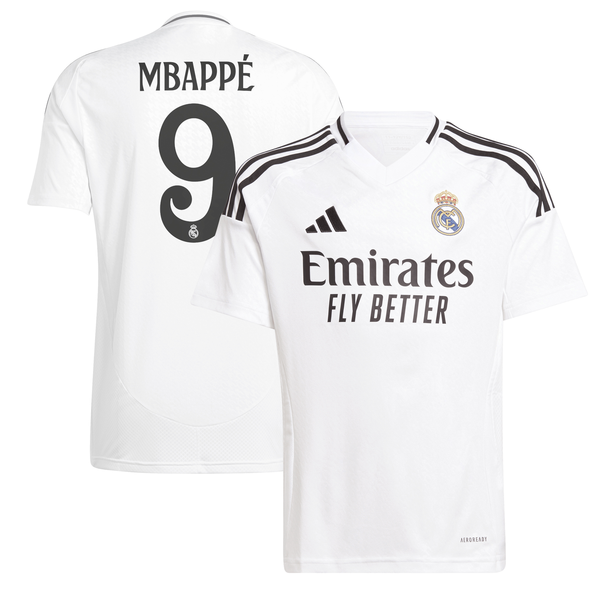 Jersey Original Adidas Real Madrid local Champios league 2024-2025 Mbappe #9 IU5011-9