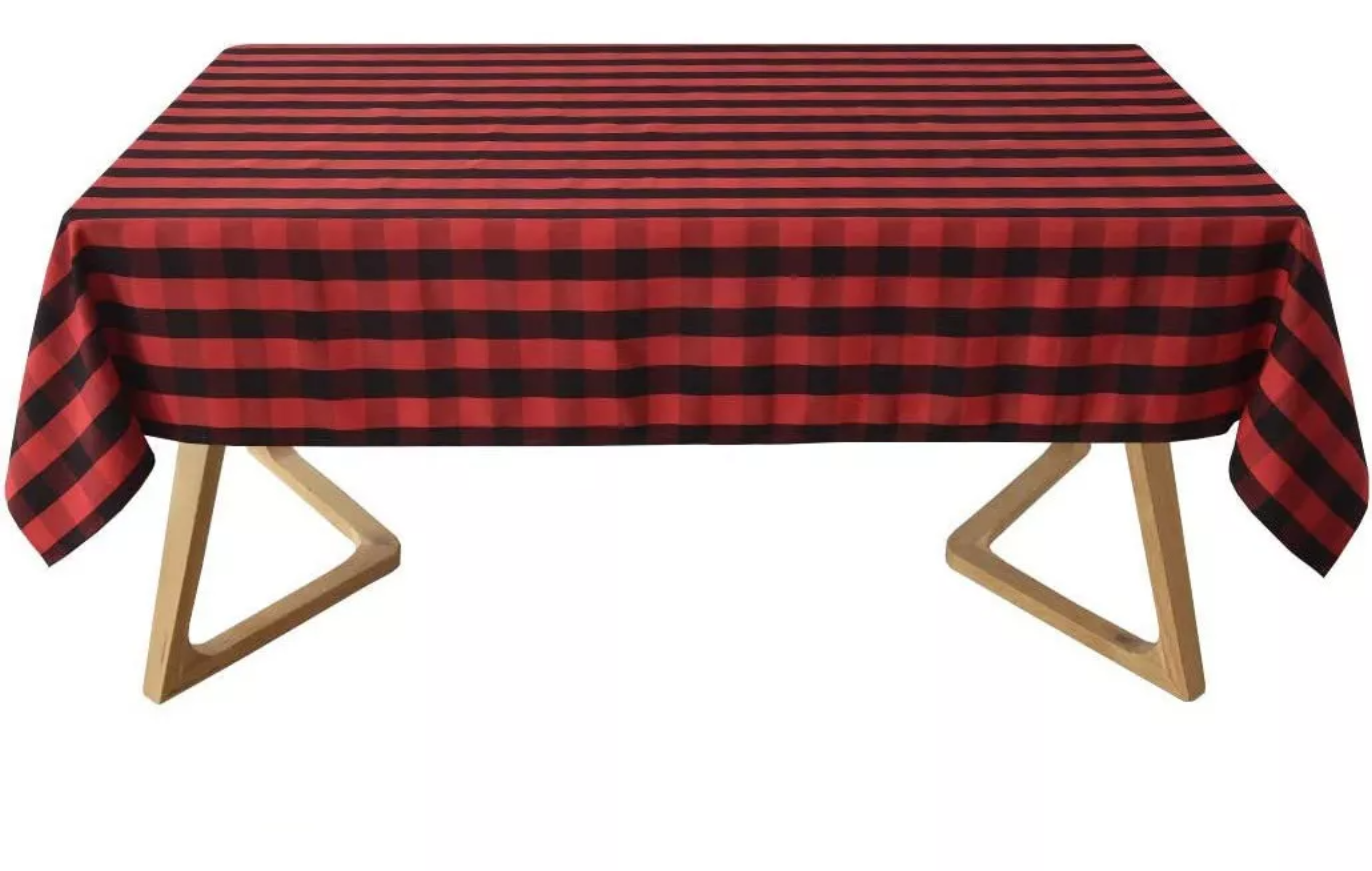 Mantel Rectangular A Cuadros En Rojo Y Negro 140x180/200cm