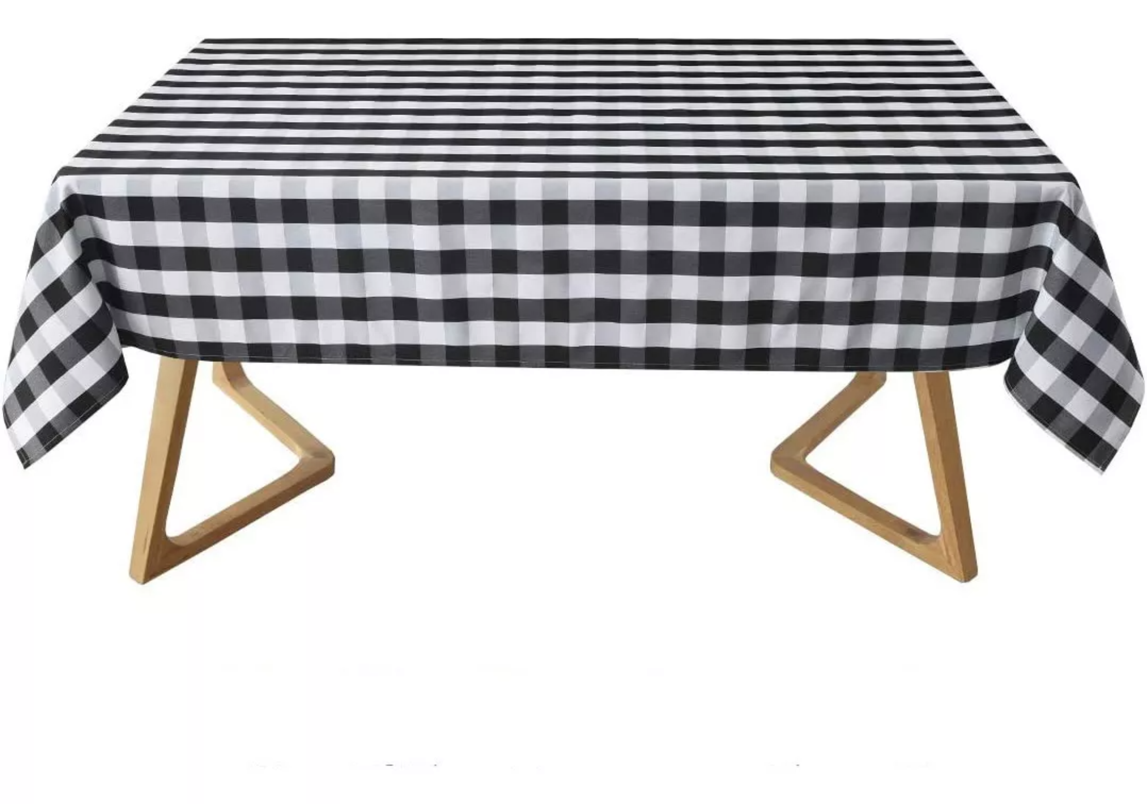 Mantel Rectangular A Cuadros En Blanco Y Negro 140x180/200cm