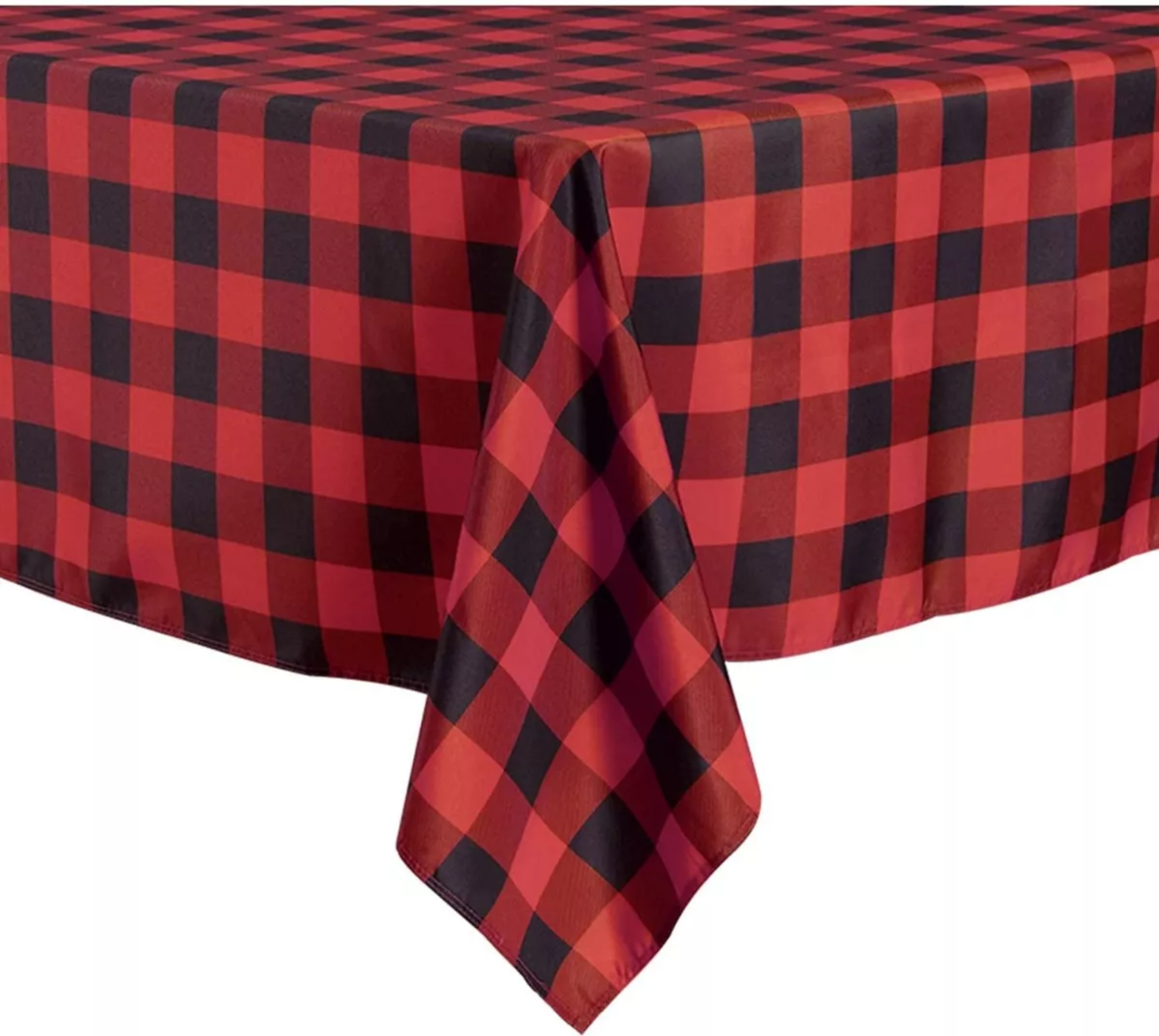Mantel Rectangular A Cuadros En Rojo Y Negro 140x180/200cm