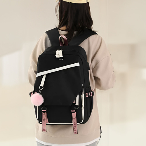 Mochila Kawaii Estilo Coreano Juvenil Moda Con Puerto Usb