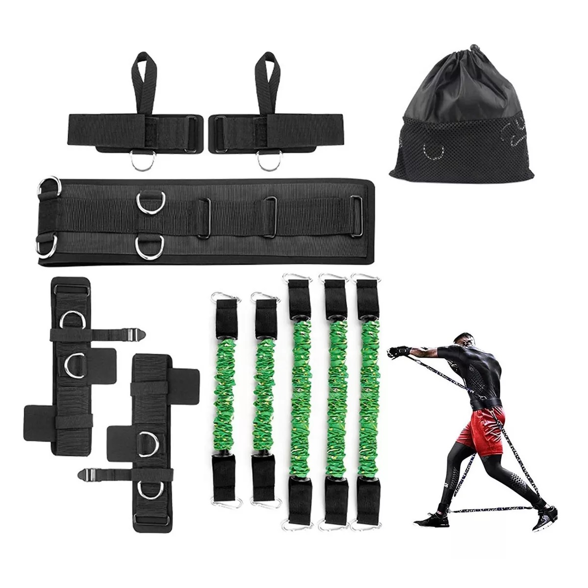 Ligas De Resistencia Entrenamiento Fitness Velocidad D Boxeo Verde