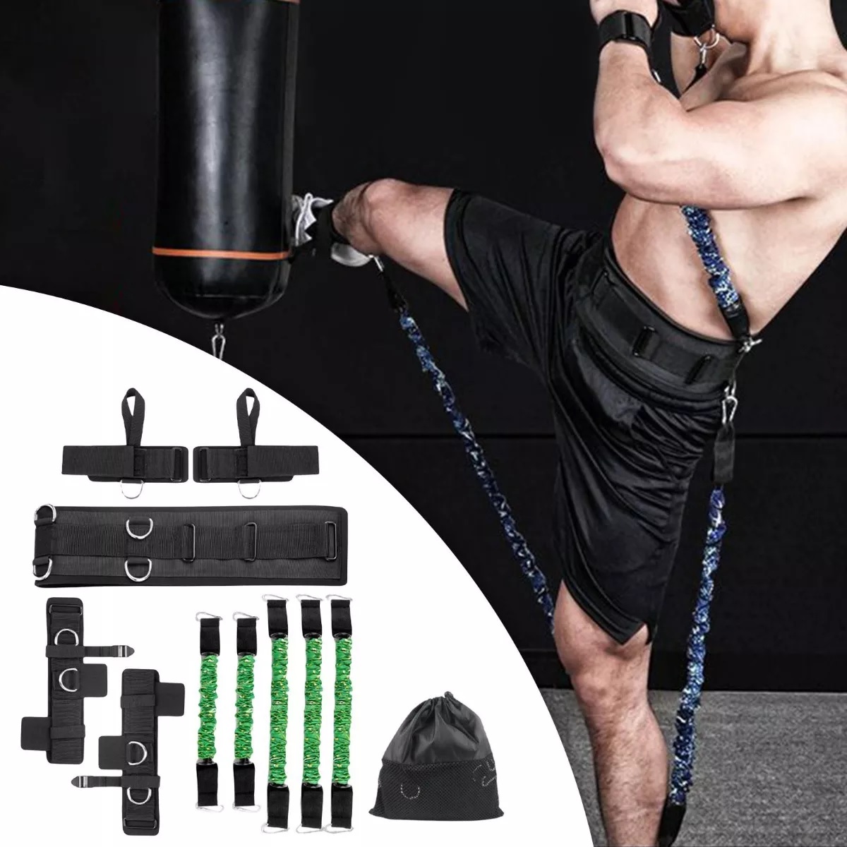 Ligas De Resistencia Entrenamiento Fitness Velocidad D Boxeo Verde