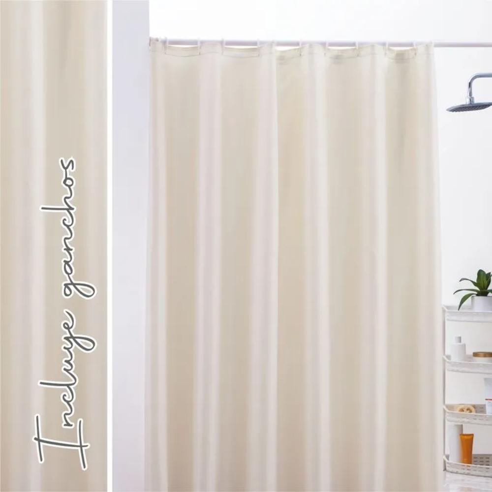Cortina De Baño Impermeable Estándar Beige Concord