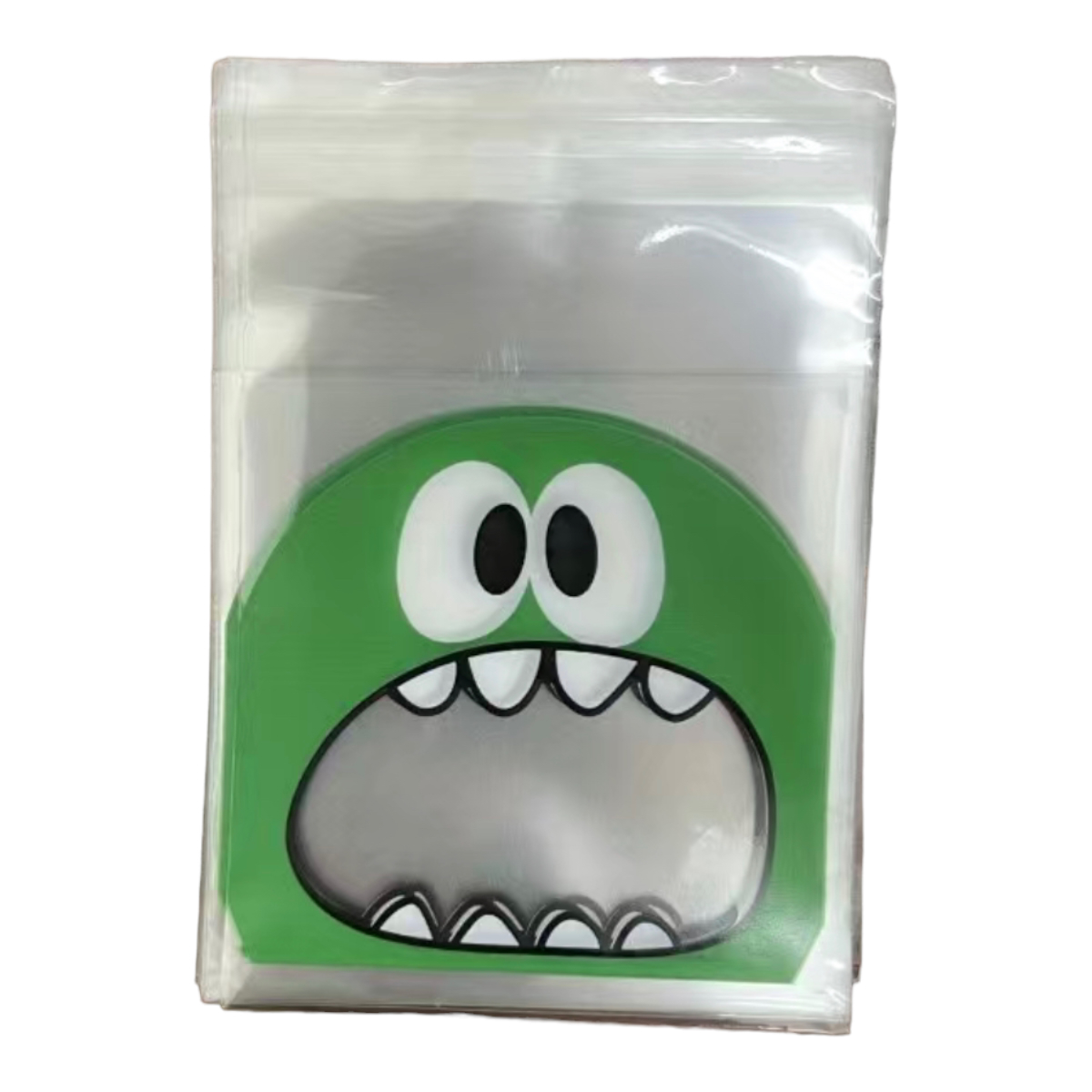 50 Bolsas De Embalaje De Plástico De Monstruo De Boca 7x7 Cm
