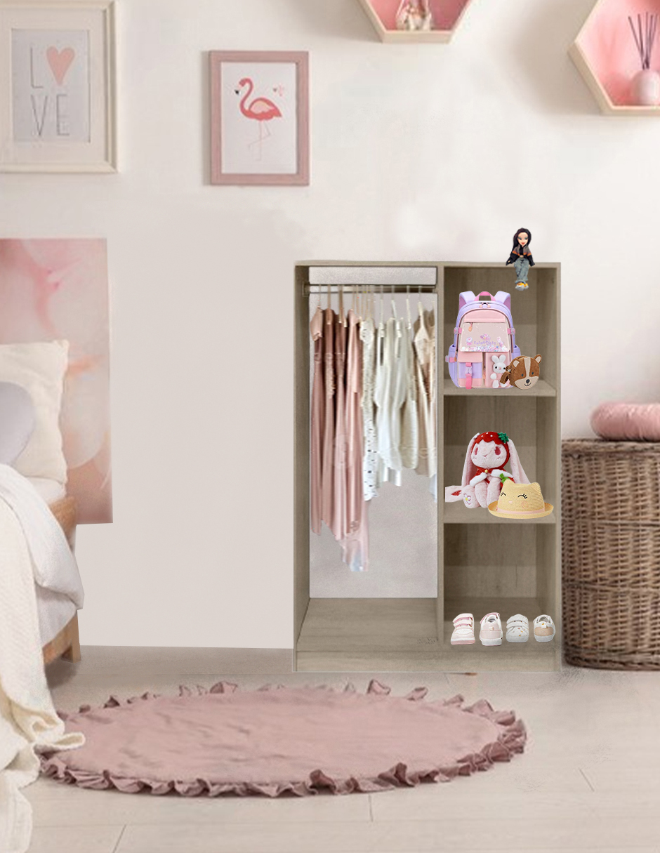 Closet Ropero Para Niños Con Estantes Minimalista LIZZY
