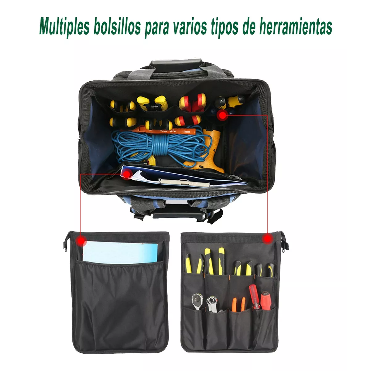 Maleta De Herramientas Gran Capacidad Mochila Organizador