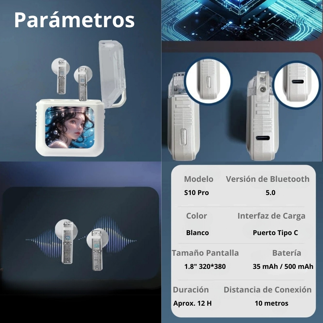 Audífonos Inalámbricos S10 Pro Blanco