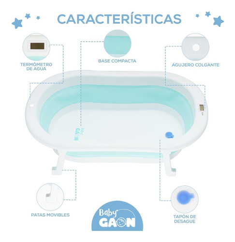 Bañera Tina De Baño Para Bebe Plegable Portatil Casa Y Viaje