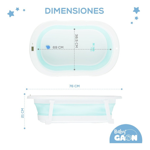 Bañera Tina De Baño Para Bebe Plegable Portatil Casa Y Viaje