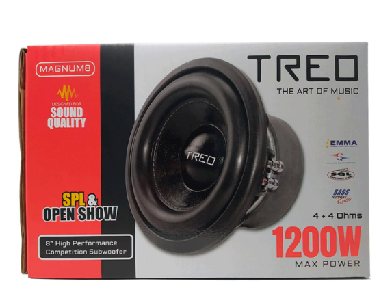 Subwoofer Treo MAGNUM8 Dual 8 Pulgadas 600 Watts RMS 4ohms