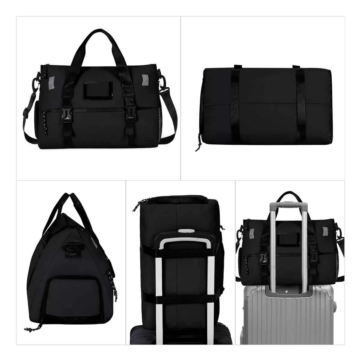 Maleta Deportiva Gym Bolsa De Viaje Para Gimnasio Fitness Negro