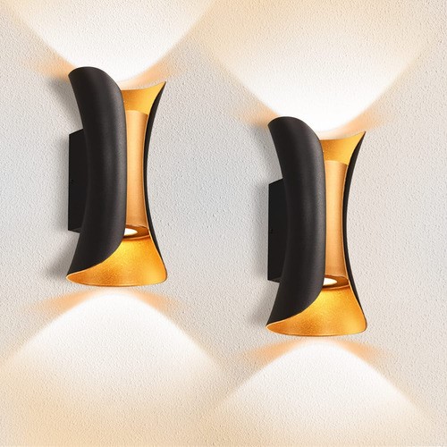 2pc Lampara Led Exterior Lampara De Pared Interior Arbotante