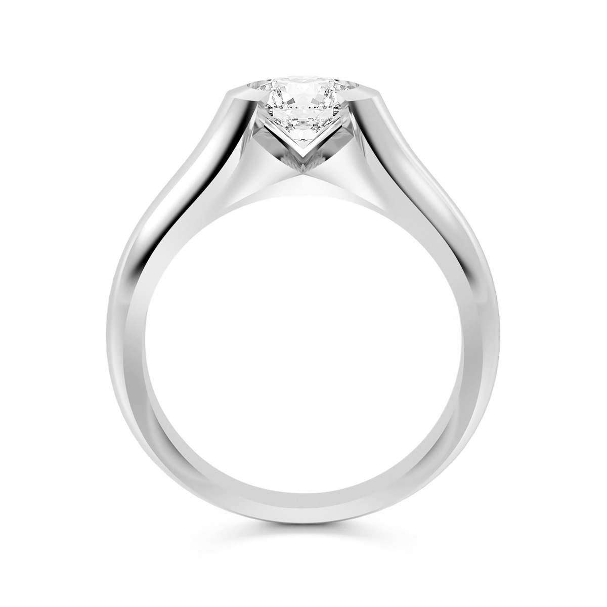 ANILLO DE COMPROMISO ORO BLANCO 10K DIVINO ABBA JOYAS