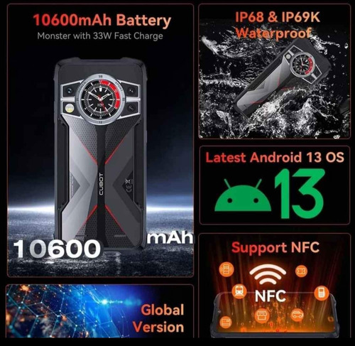 Cubot KingKong 9 Dual SIM 256 GB Black 12 GB RAM