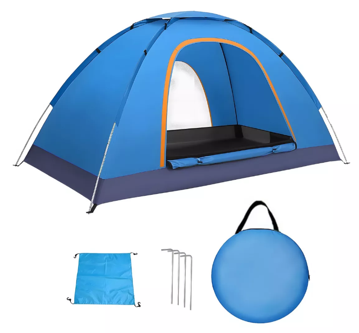 Tienda Casa Campaña 3 Personas/gran Espacio /fácil Instalar Color Azul claro T