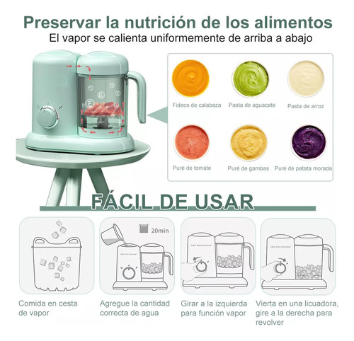 Procesador De Alimentos Para Bebés Molinillo 3 En 1
