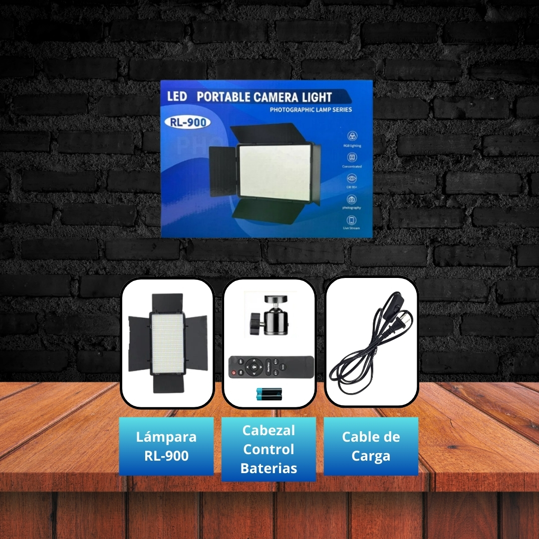 Panel De Luz Led Fotografía Iluminación Blanca Cálida Tripié
