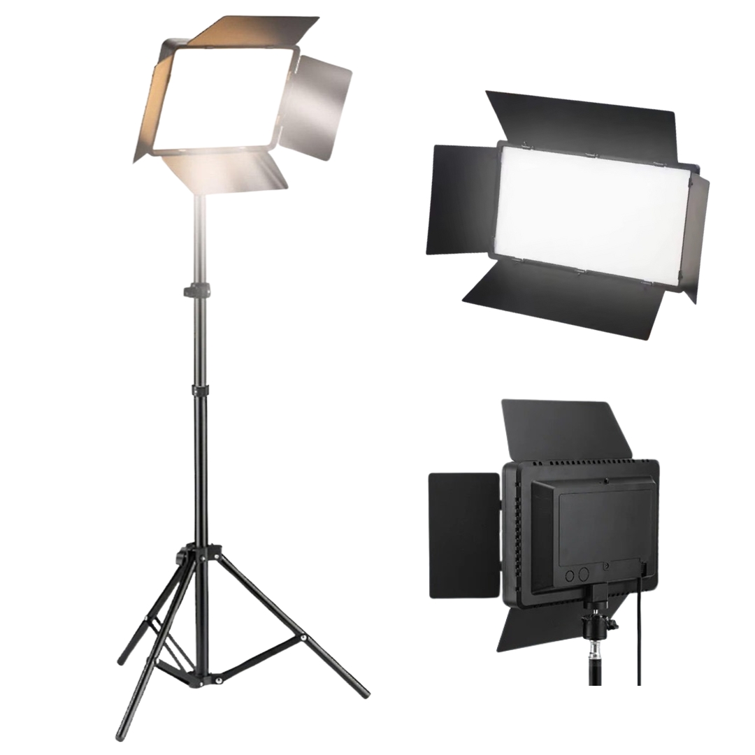 Panel De Luz Led Fotografía Iluminación Blanca Cálida Tripié