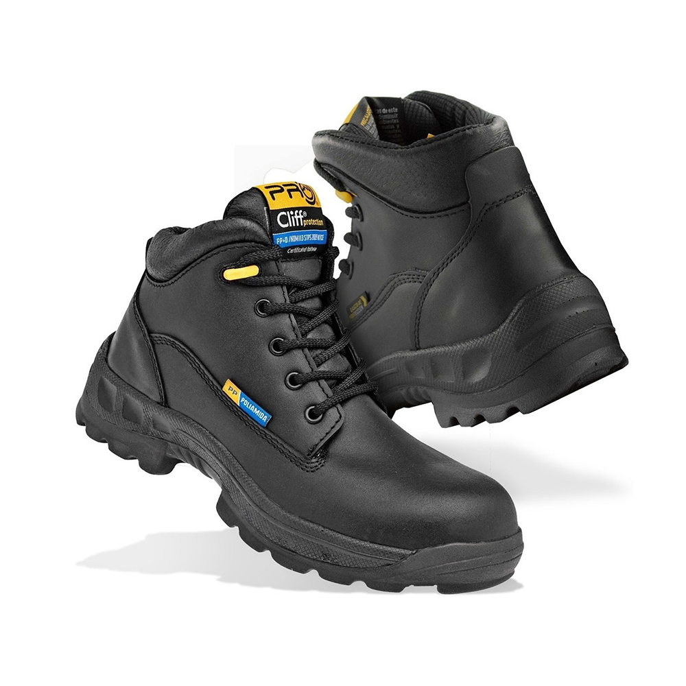 Bota De Seguridad Industrial Dieléctrica Cliff 330 Color Negro