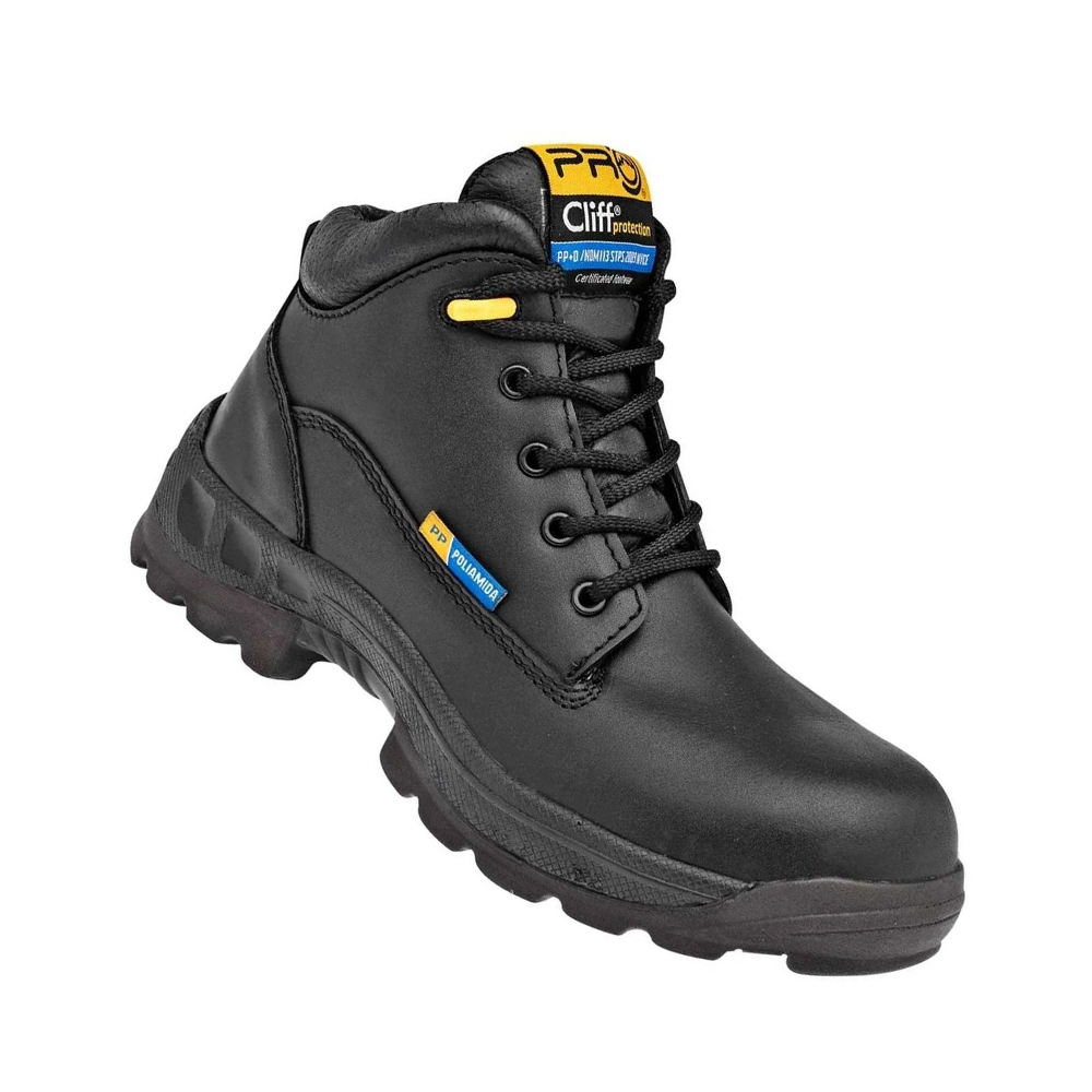 Bota De Seguridad Industrial Dieléctrica Cliff 330 Color Negro