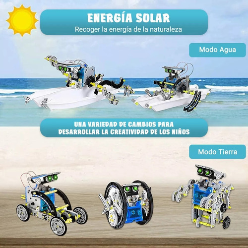 Juguete Educativo Robot Solar Regalo Para Niños 8 A 14 Años
