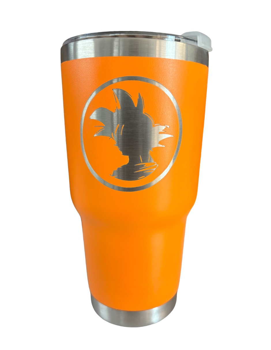 Termo de acero inoxidable Dragon Ball, Goku color naranja 30 Oz