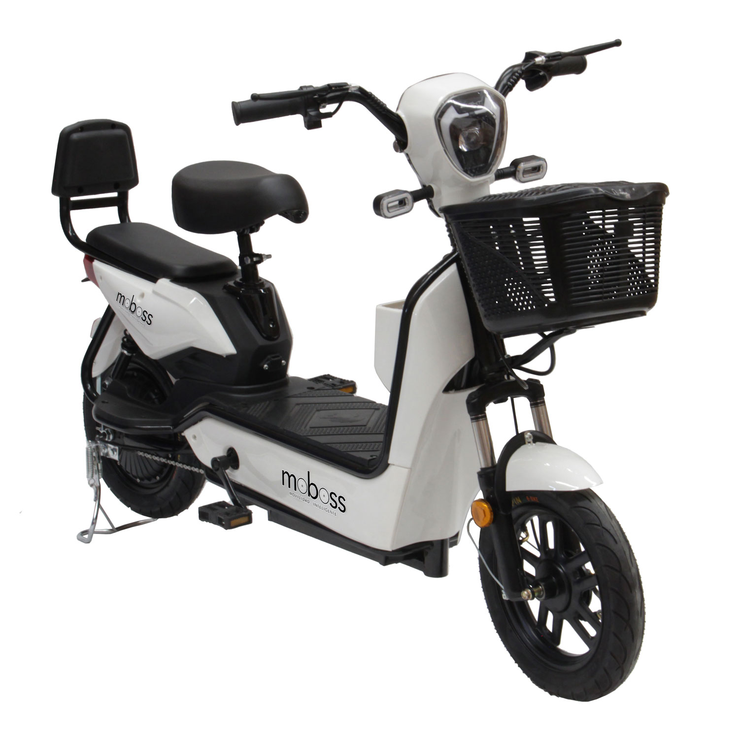 Bicicleta Eléctrica Urbana Moboss ZM400 Blanco 350W 25 km/h
