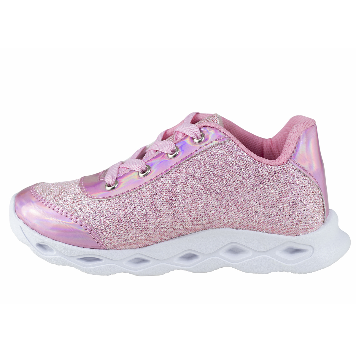 Tenis Con Luces Para Niña Arcoiris Kids Shoes 113 Rosa Urbano