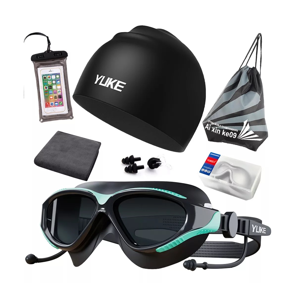 Frienda 10 Juegos De Correas Elásticas Para Gafas Para Nadar, Cordón Elástico De Repuesto Ajustable Para Gafas De Natación Con Abrazadera De Bloqueo (negro