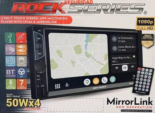 Auto Estereo Rock Series RKS-700AC 2DIN MP5 7 Pulg BT 50WX4