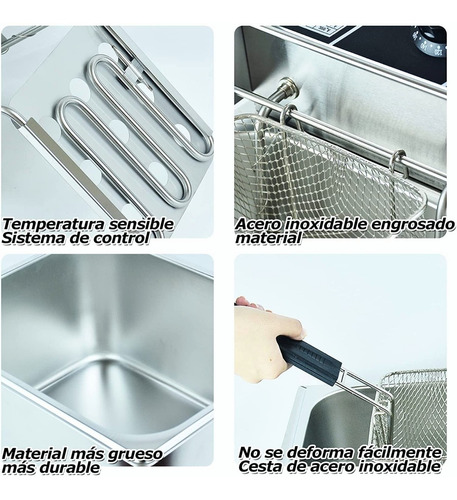 Freidora Aceite Electrica Industrial Gran Capacidad 12l