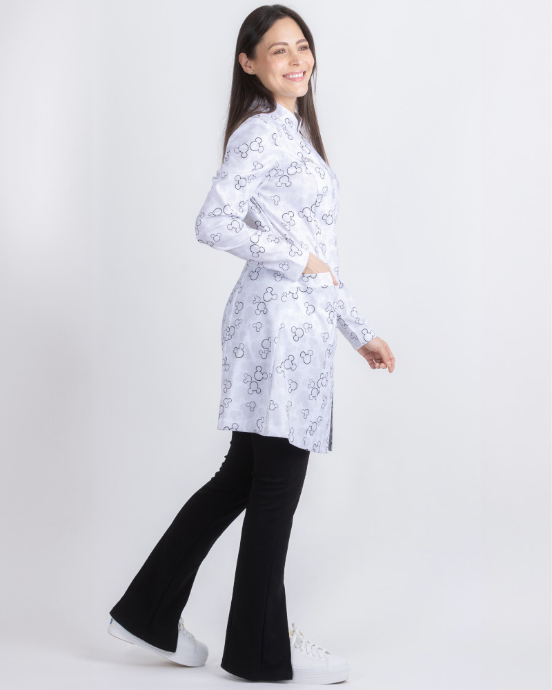 Bata Laboratorio Médica Bleufox Pediatría DW Mujer Antifluidos Stretch