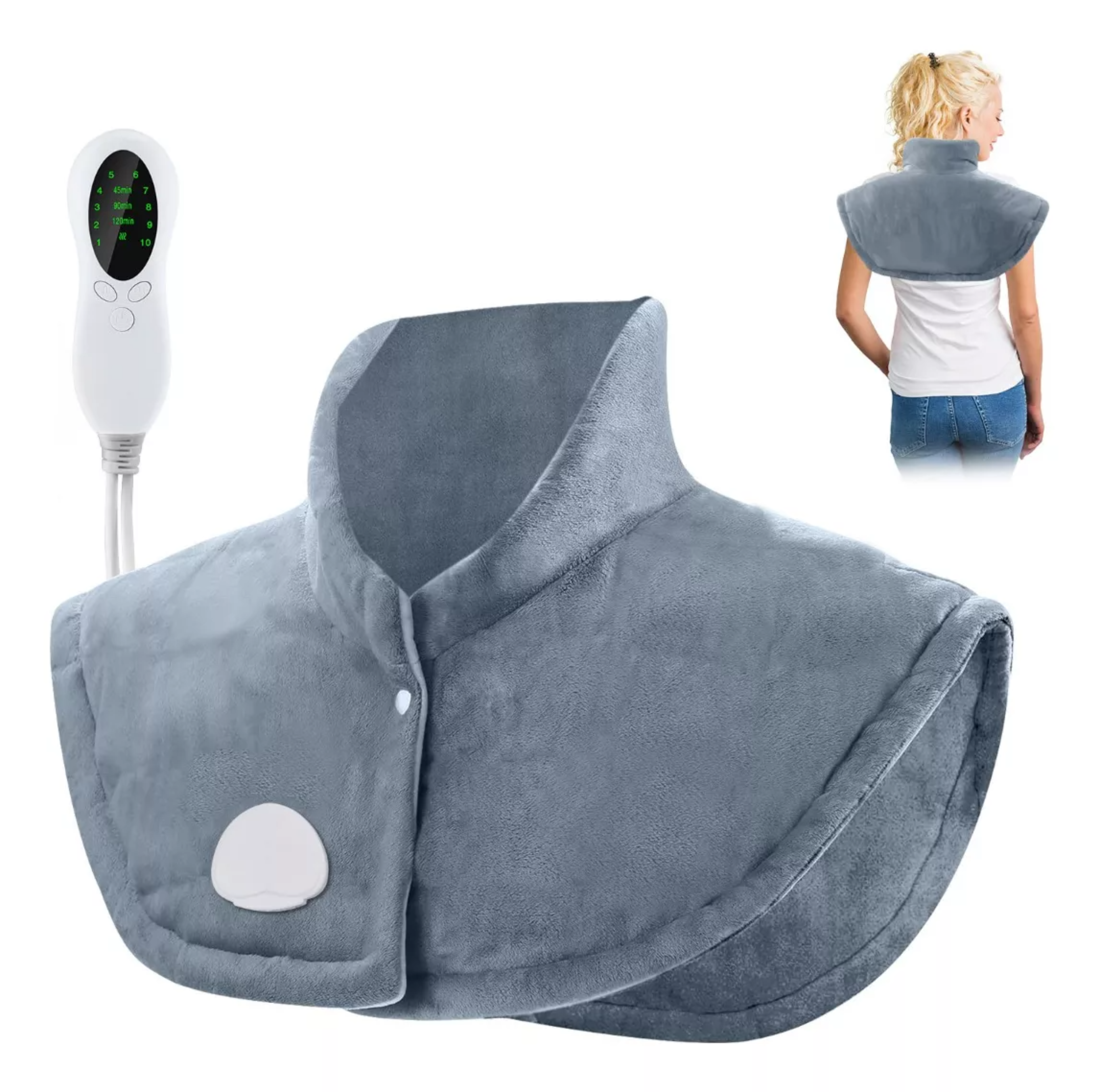 Almohadilla Térmica Cojín Eléctrica Para Cuello Y Hombros