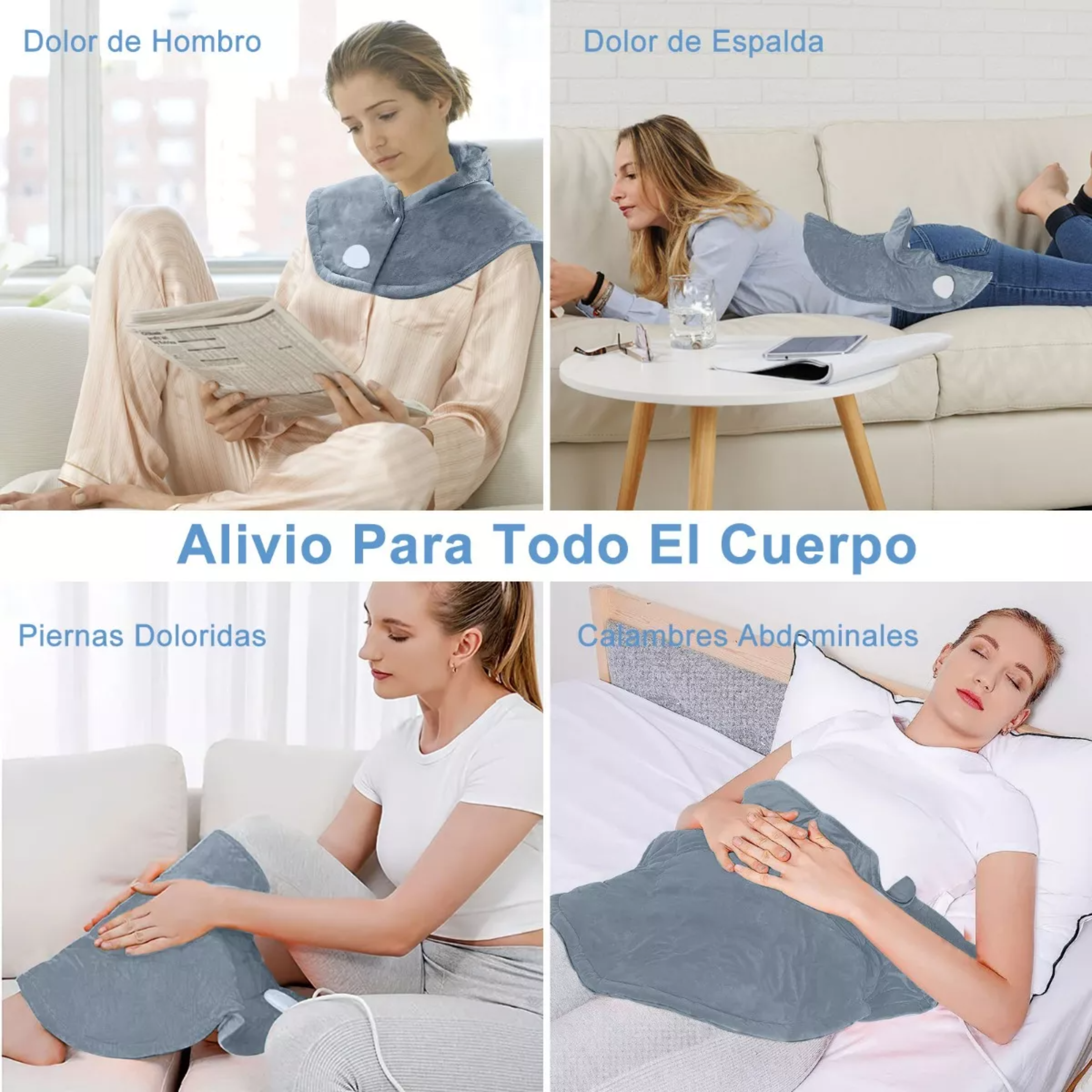 Almohadilla Térmica Cojín Eléctrica Para Cuello Y Hombros