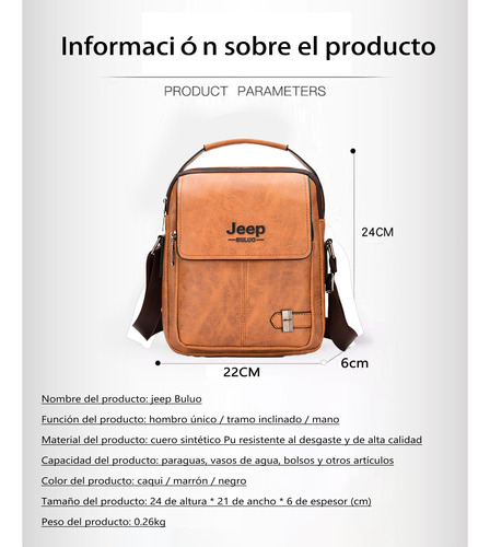 Bolsa De Hombro De Cuero Pu Triple Para Hombres De Negocios